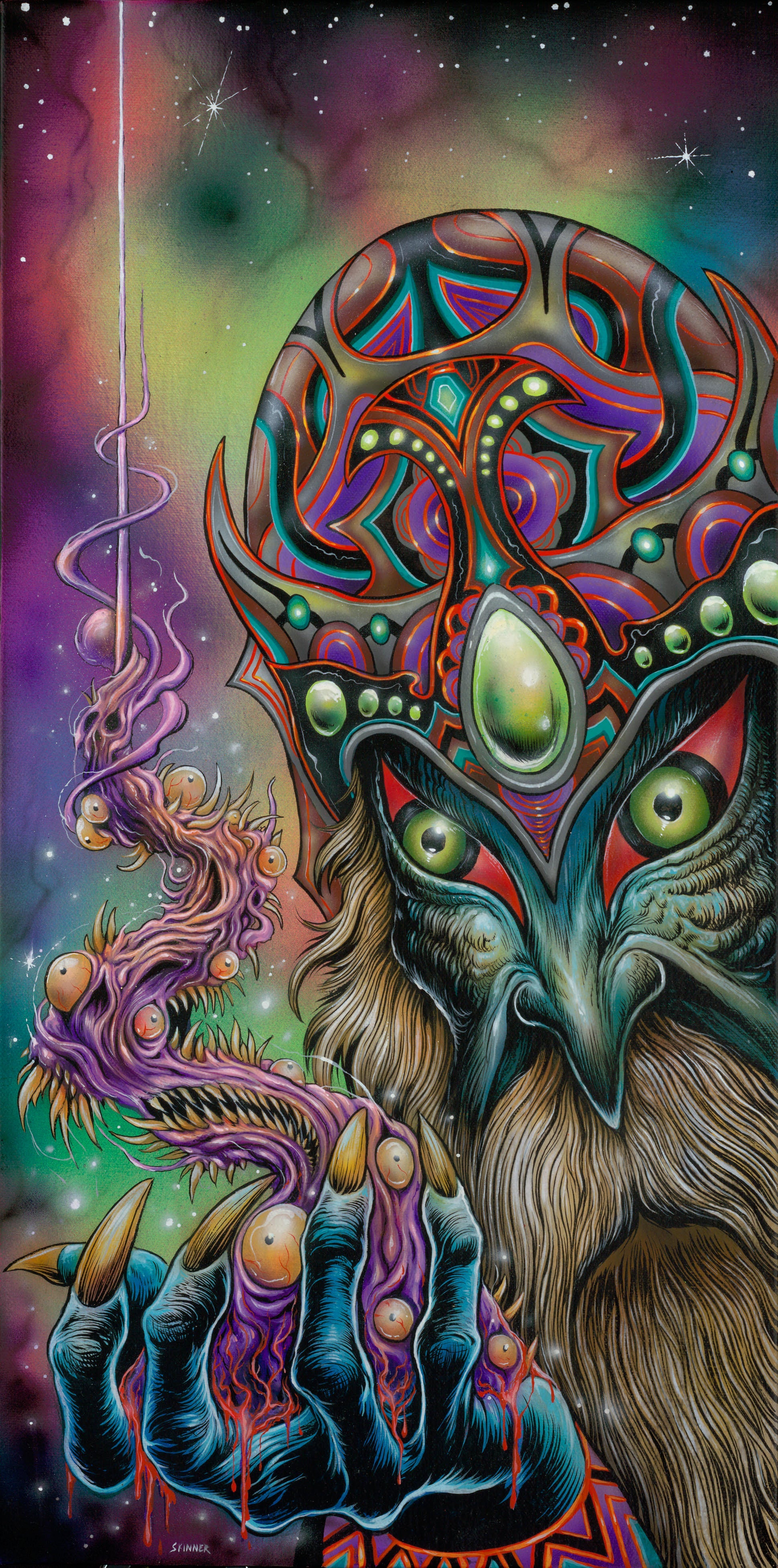 The Weird wizard way - 12 x 24 Painting