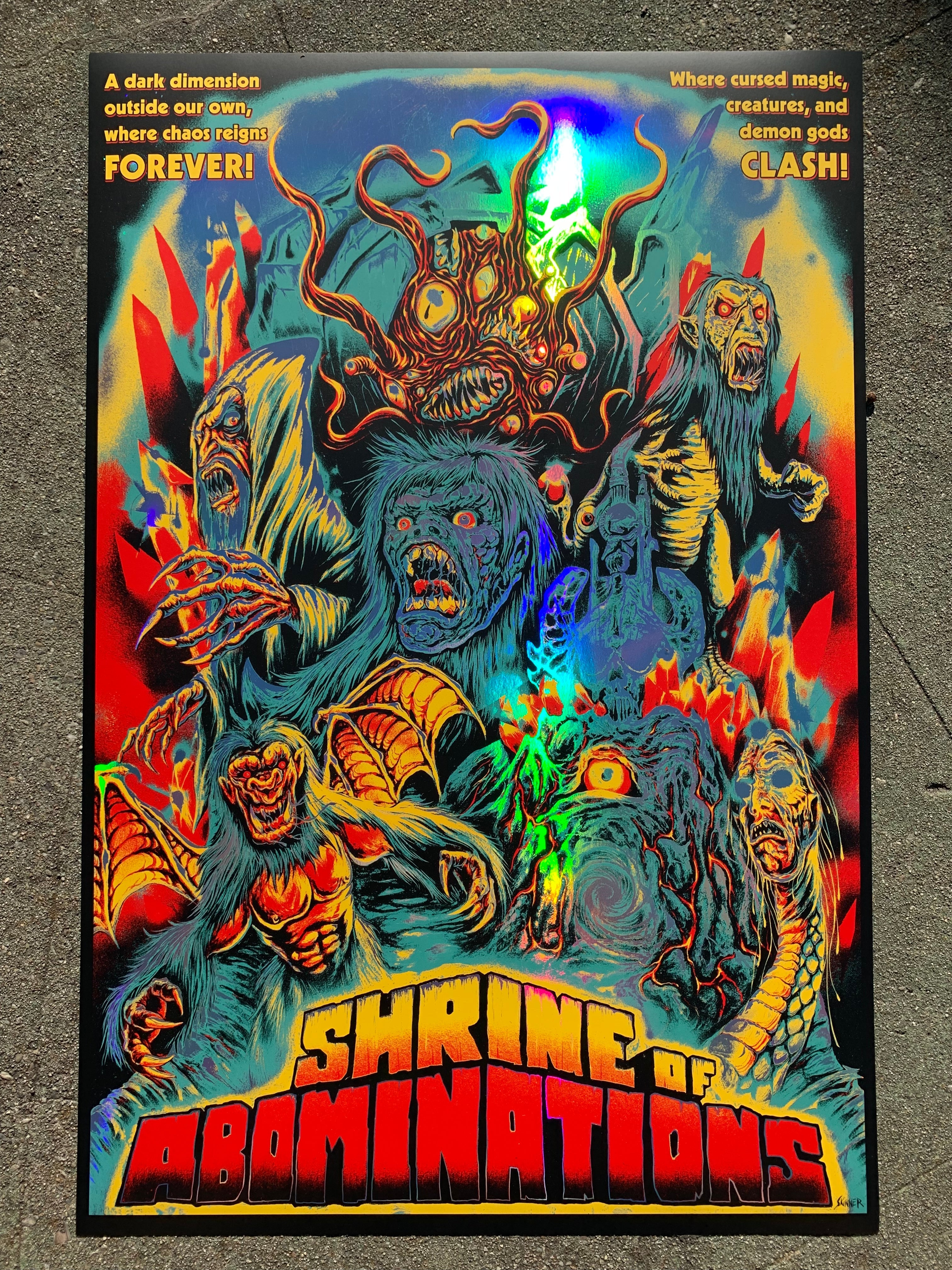 SKINNER - Shrine Of Abominations Poster (FOIL)