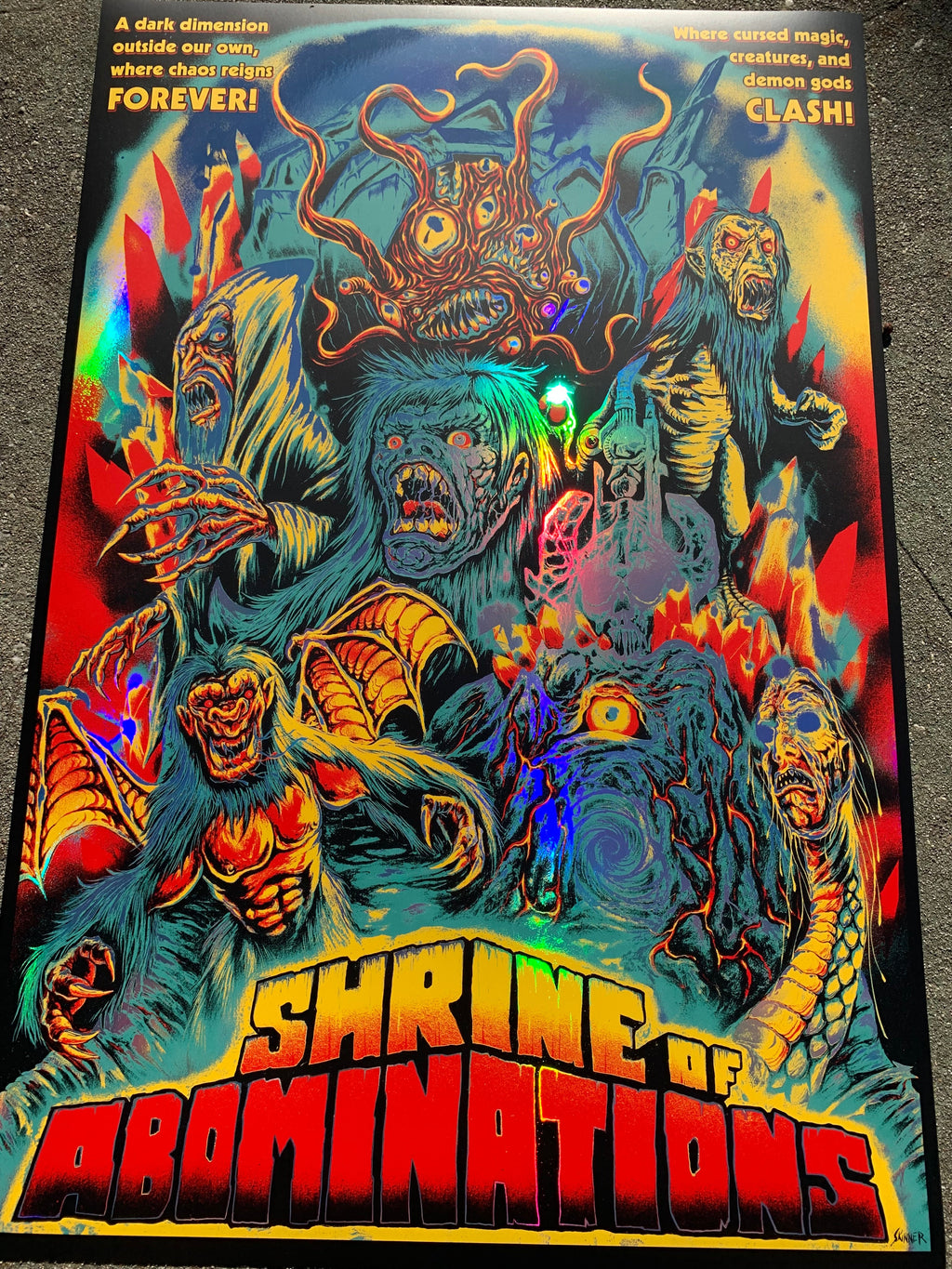 SKINNER - Shrine Of Abominations Poster (FOIL)