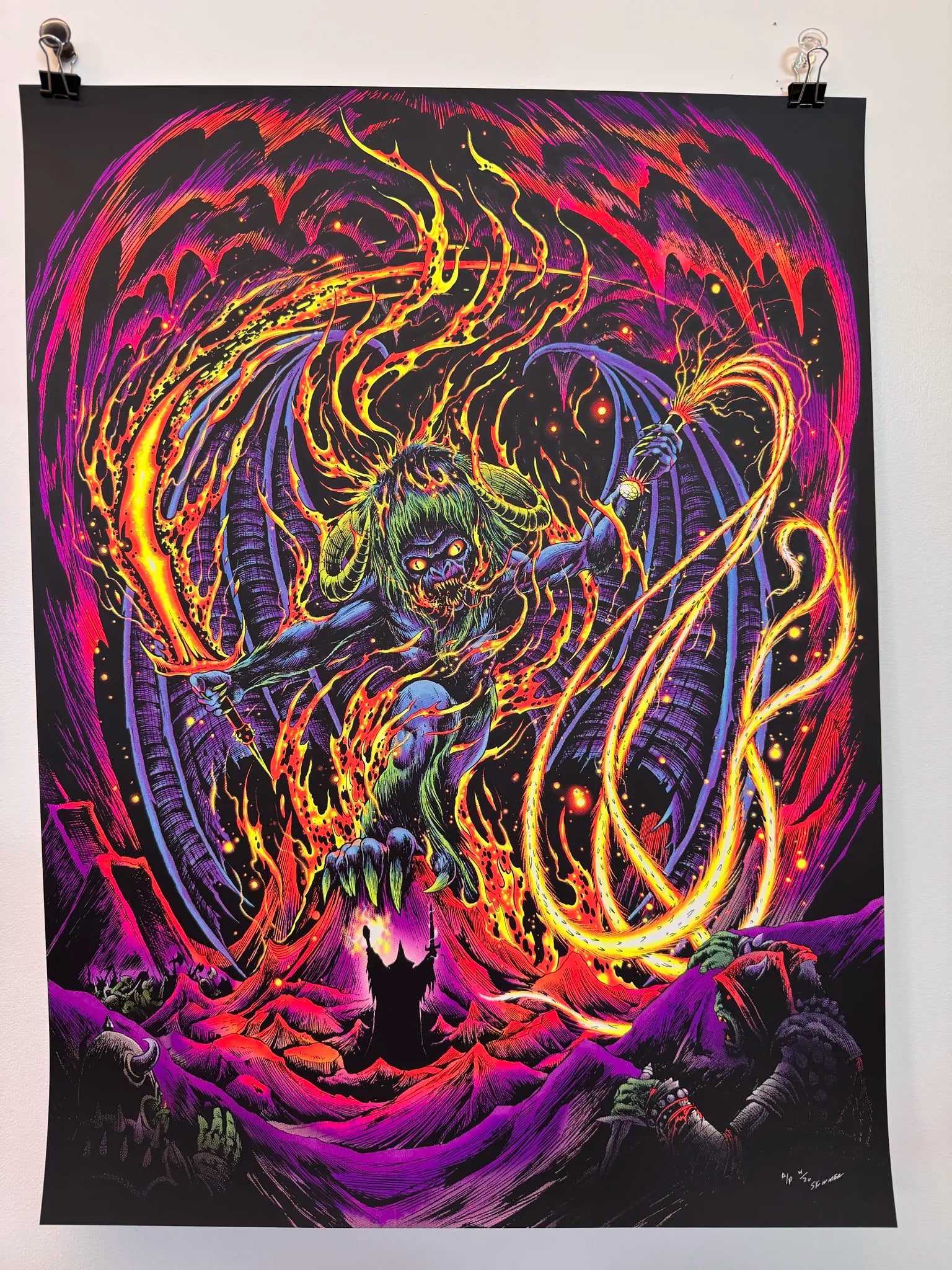 Shadow and Flame - Screen Printed Poster
