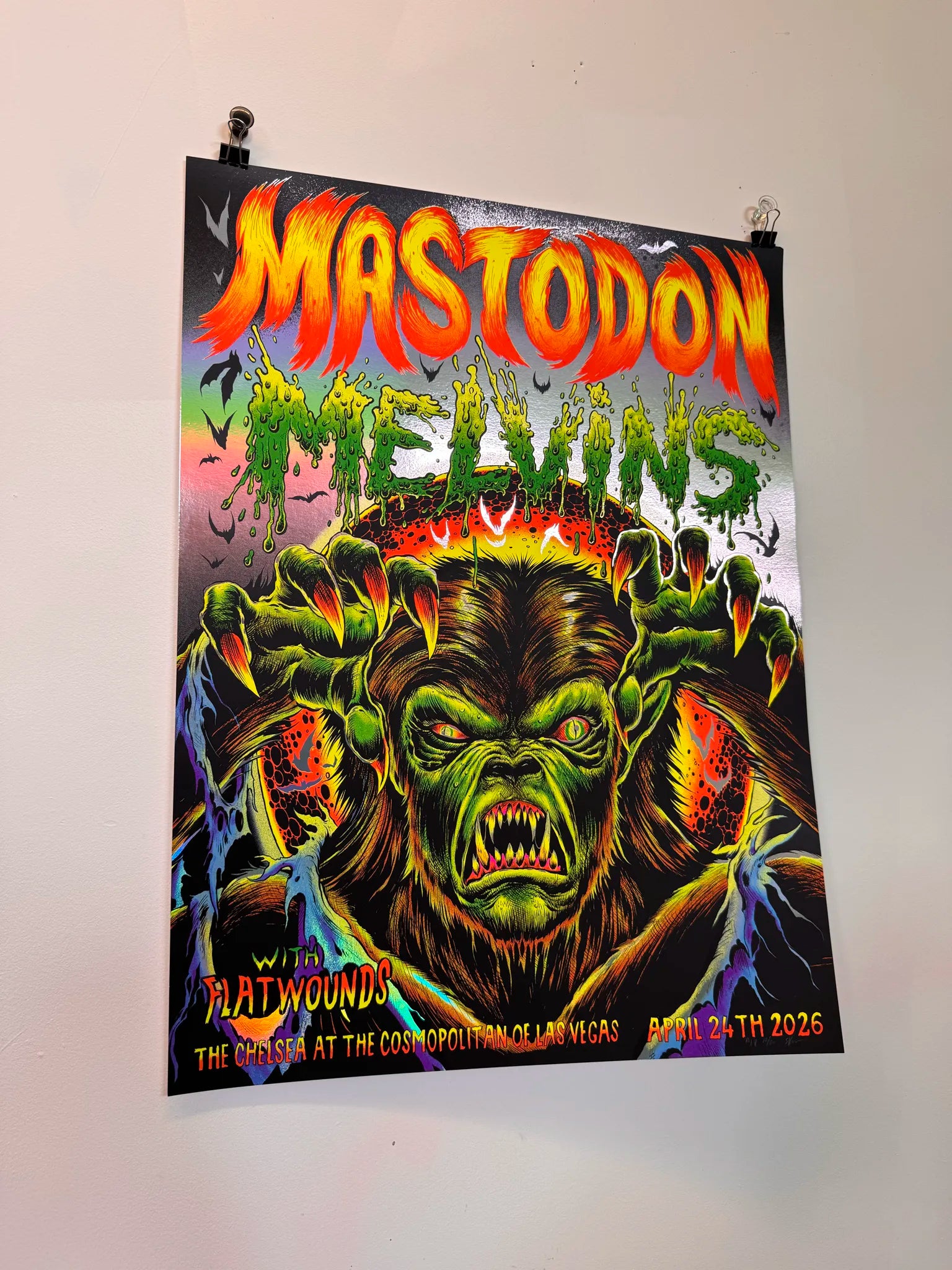 Mastodon Melvins - Screen Printed Poster FOIL EDITION