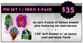 Pin Set 1 - Hero 4-Pack